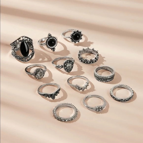 • Kelly • 12 pc. Boho Ring Set - Picture 3 of 4